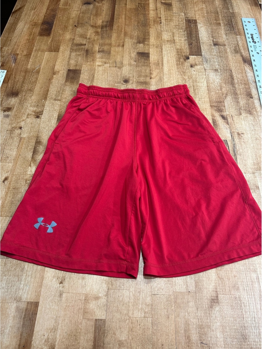 Under Armour Red Athletic Shorts Medium